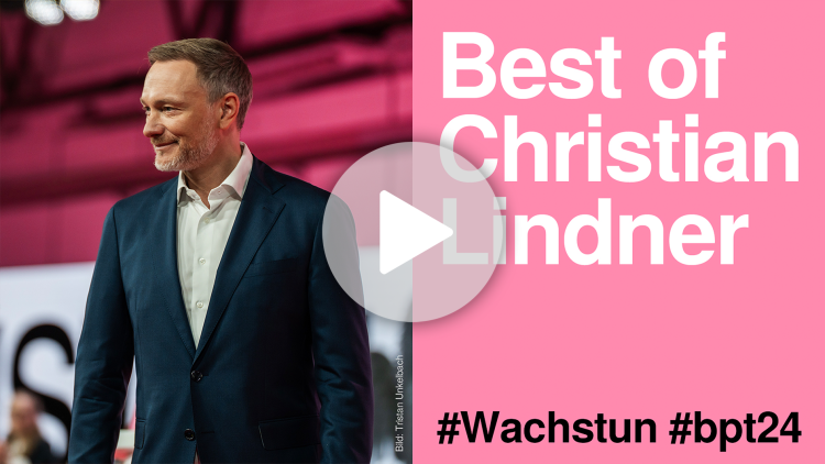 FDP-Bundesvorsitzender Christian Lindner auf dem 75. FDP-Bundesparteitag